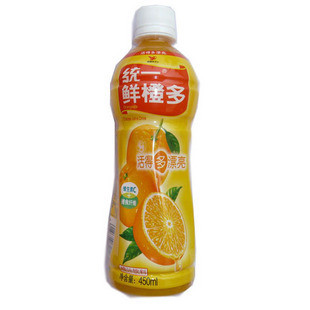 统一鲜橙多 450ml 15瓶/箱 19元