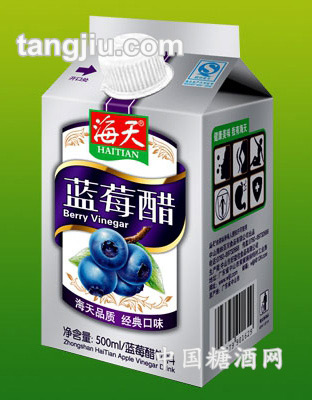 海天蓝莓醋屋顶盒500ml