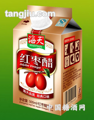 海天红枣醋屋顶盒500ml