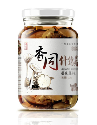 古甜佐餐罐头香同什锦菇