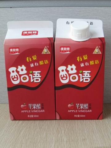 康碧特苹果醋饮料之醋语系列屋顶盒500ml