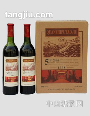 运佳5年窖藏红葡萄酒