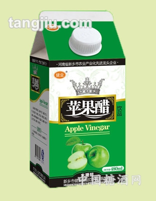 养生苹果醋绿屋顶盒480ml