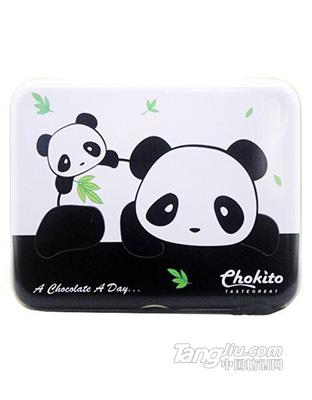比利时原装进口批发Chokito巧趣多熊猫黑巧克力40g