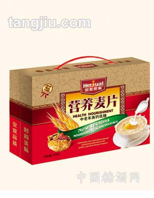 金装礼盒营养麦片650g-中老年高钙低糖