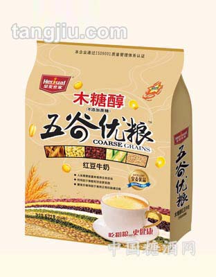 木糖醇五谷优粮672g-红豆牛奶