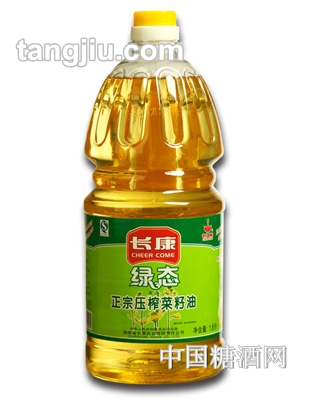 长康绿态正宗压榨菜籽油1800ml