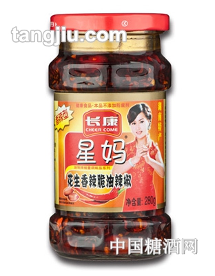 长康星妈花生香辣脆油辣椒280g