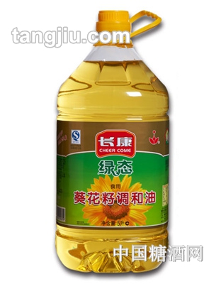 长康绿态精制葵花籽调和油5L