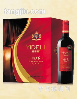 亿得利冷谷红双支礼盒干红葡萄酒