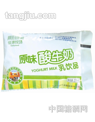 佳源牧场原味麦香酸牛奶221ml
