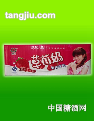 甘乐美草莓奶果味饮料200g