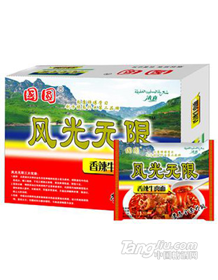 国圆风光无限香辣牛肉面91g