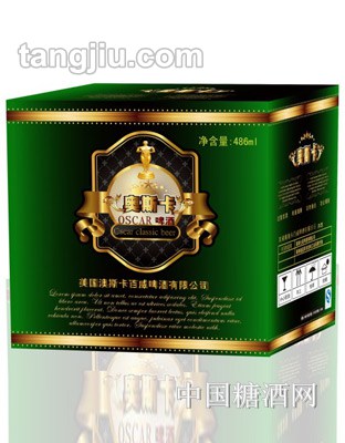 澳斯卡啤酒绿瓶486ml