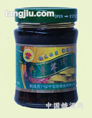 风味松蘑牛肉酱蓝色瓶装