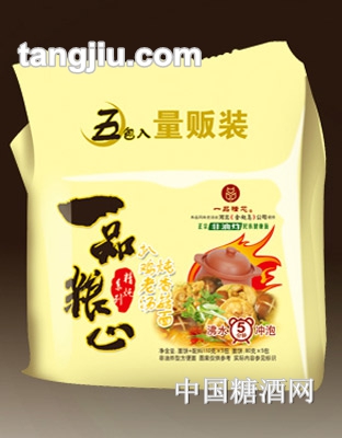 一品糧芯扒鸡老汤炖香菇面五连包