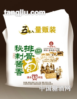 一品糧芯酱香排骨面味五连包