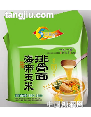 一天一面海带玉米排骨面五连包