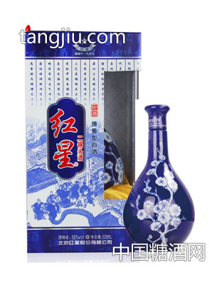 52度珍品红星二锅头酒（蓝花瓶）500ml