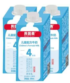 贝因美配方牛奶四段