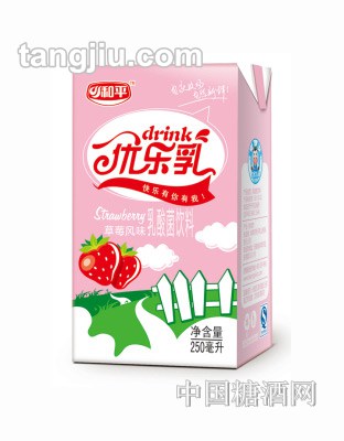 和平优乐乳草莓饮料250ml