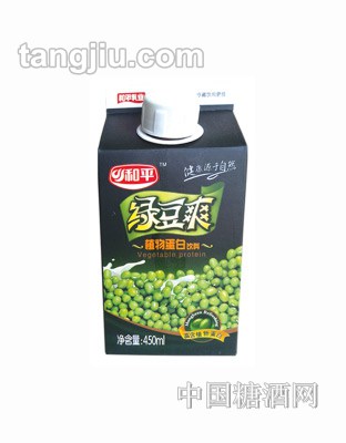 和平绿豆爽植物蛋白饮料450ml