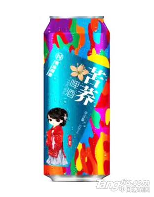 黄山印象苦荞养生啤酒11度500ml罐装