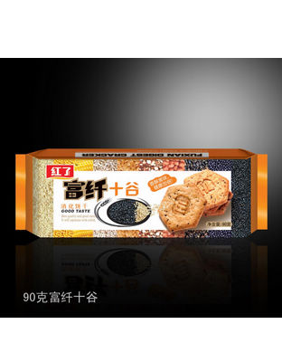 红了富纤粗粮消化饼干 十谷味