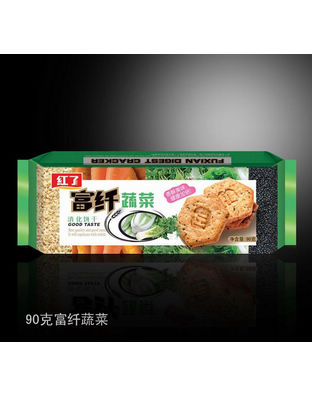 红了富纤粗粮消化饼干 蔬菜味