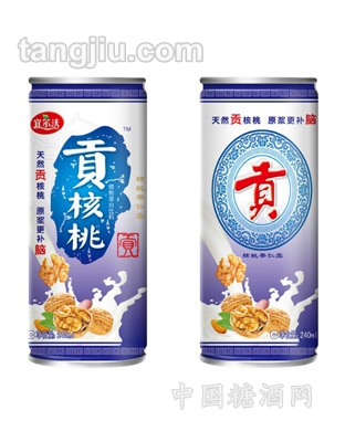 天然贡核桃露240ml蓝