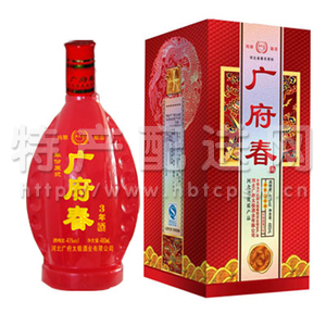 【惠宾特产连锁】 广府春三年41.8度白酒 480ml