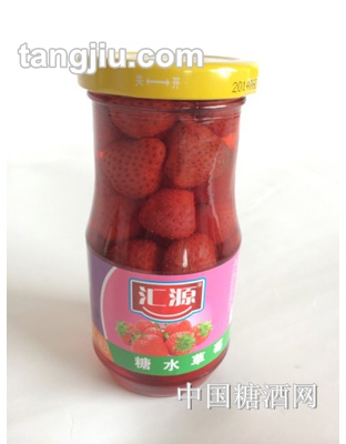 汇源糖水草莓水果罐头255g