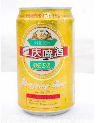 9度易拉罐重庆啤酒.
