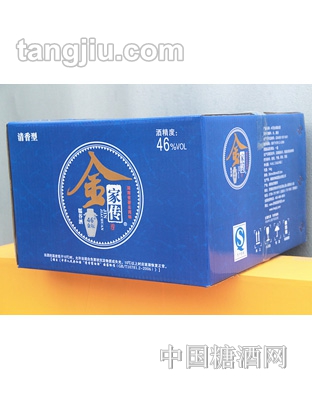 46度金坛金家传糯谷酒箱装3.6L