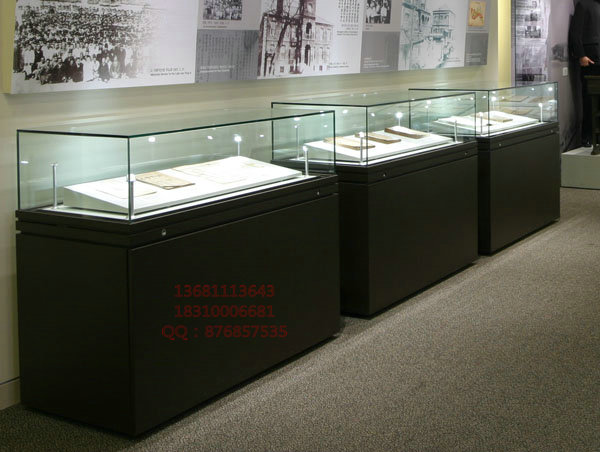 文物展柜，博物馆展柜，平柜，俯视柜