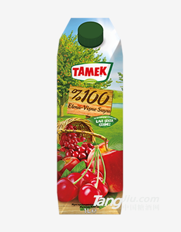 荅梅肯TAMEK苹果樱桃混合果汁99%