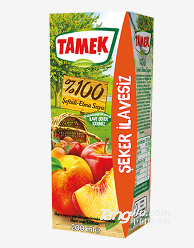 荅梅肯TAMEK苹果桃子混合果汁99%