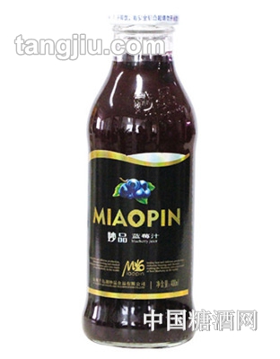 妙品果肉型蓝莓汁(黑标)400ML