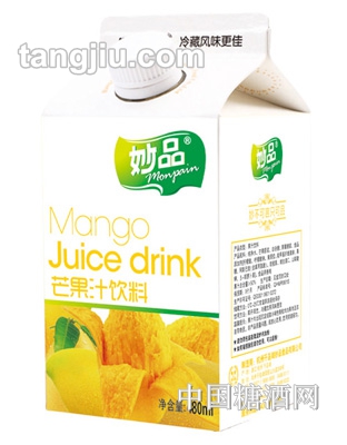 妙品芒果汁饮料480ml