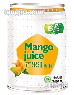 妙品芒果汁饮料245ml
