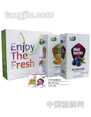 妙品果汁易拉罐礼盒245ML