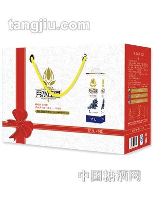 秀水庄园蓝莓汁礼盒（蝴蝶结版）1L