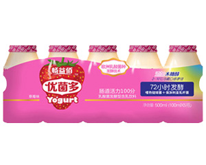 草莓味 畅益佰优菌多 100ml&#215;5瓶 整排包