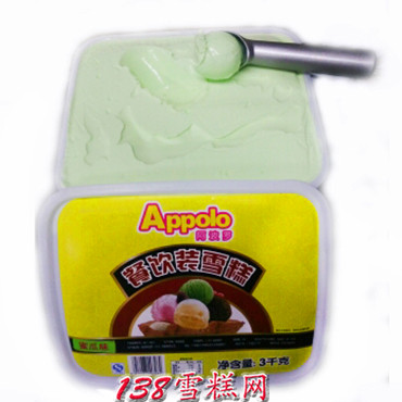 供应阿波罗桶装冰淇淋批发【团购】3.2kg 6L装-138雪糕