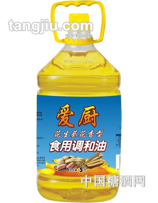 爱厨花生葵花香型食用调和油5L