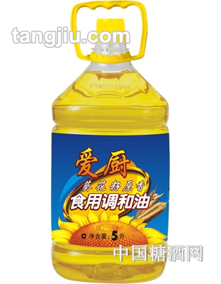 爱厨葵花籽原香食用调和油5L