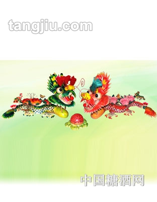 昭泰艺术面塑二龙戏珠