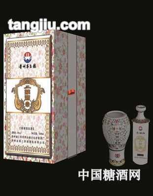 二茅酒仿古镂空粉彩（15年陈酿）