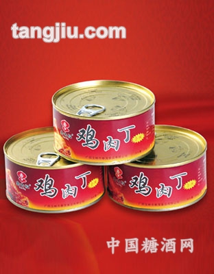 鸡肉丁罐头（罐）净200G