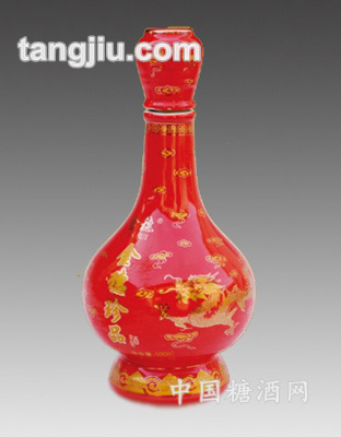 中国红景德镇陶瓷酒瓶5
